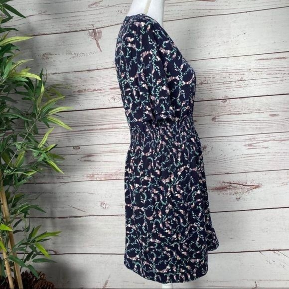 Maison Jules Floral Print Smocked Waist Dress NWT - Picture 3 of 8